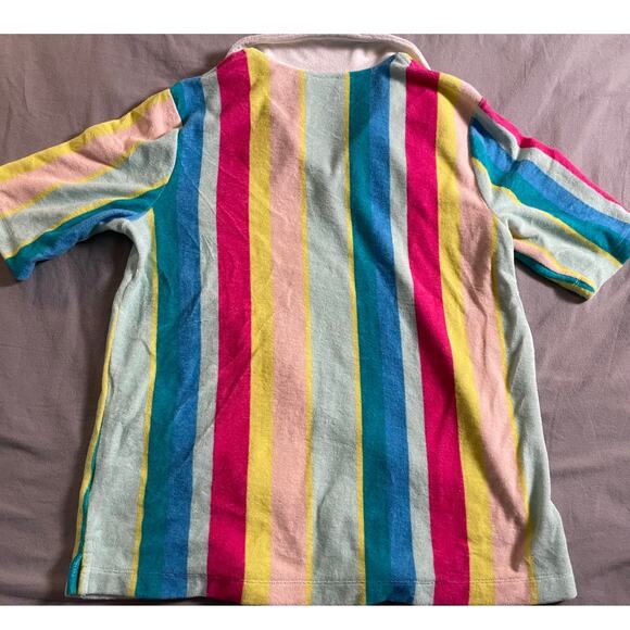 Lands' End Chenille Beach Ball Print Swim /Casual Top SZ Small - Picture 5 of 7